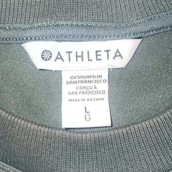 ATHLETA Triumph Hybrid Crewneck Sweatshirt Sz Large | Bali Green #532515 - Picture 4 of 9